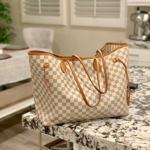 LOUIS VUITTON Damier Azur Neverfull GM (biggest)